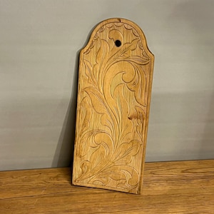 1800s Primitive Antique - Norwegian hand carved Cutting Slicing Board/ Wall Decor with unique pattern. RUSTIC Scandinavia folkart, patina