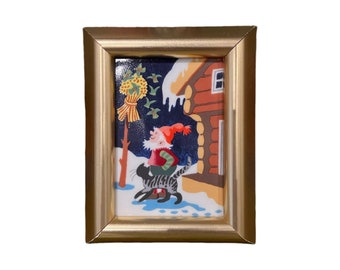 Déco murale vintage en porcelaine Porsgrund norvégienne 1987, design scandinave du milieu du siècle, objet de collection