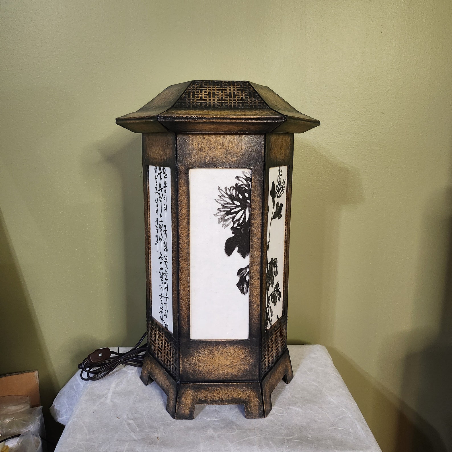 Asian Oriental Antique Style Lamp Side of Bed Bed Room Table - Etsy