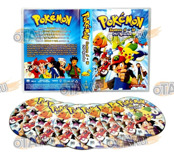 ENGLISH DUBBED POKEMON Season 6-10 (Vol.1-242Eps) DVD USA Version All  Region