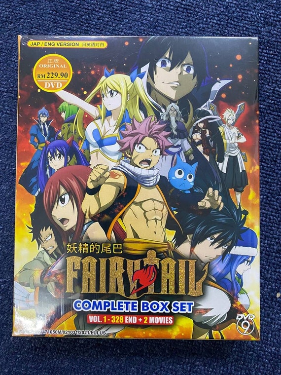 ANIME FAIRY TAIL COMPLETE TV SERIES VOL.1-328 END + 2 MOVIE DVD ENGLISH  DUBBED