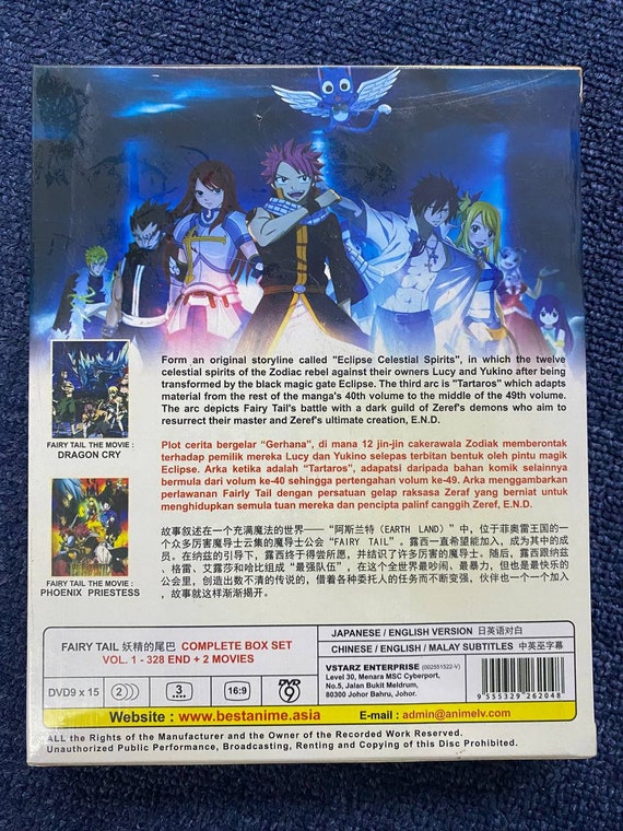 FAIRY TAIL the Complete English Dubbed Anime Series Box Set DVD 328 Eps + 2  Mov