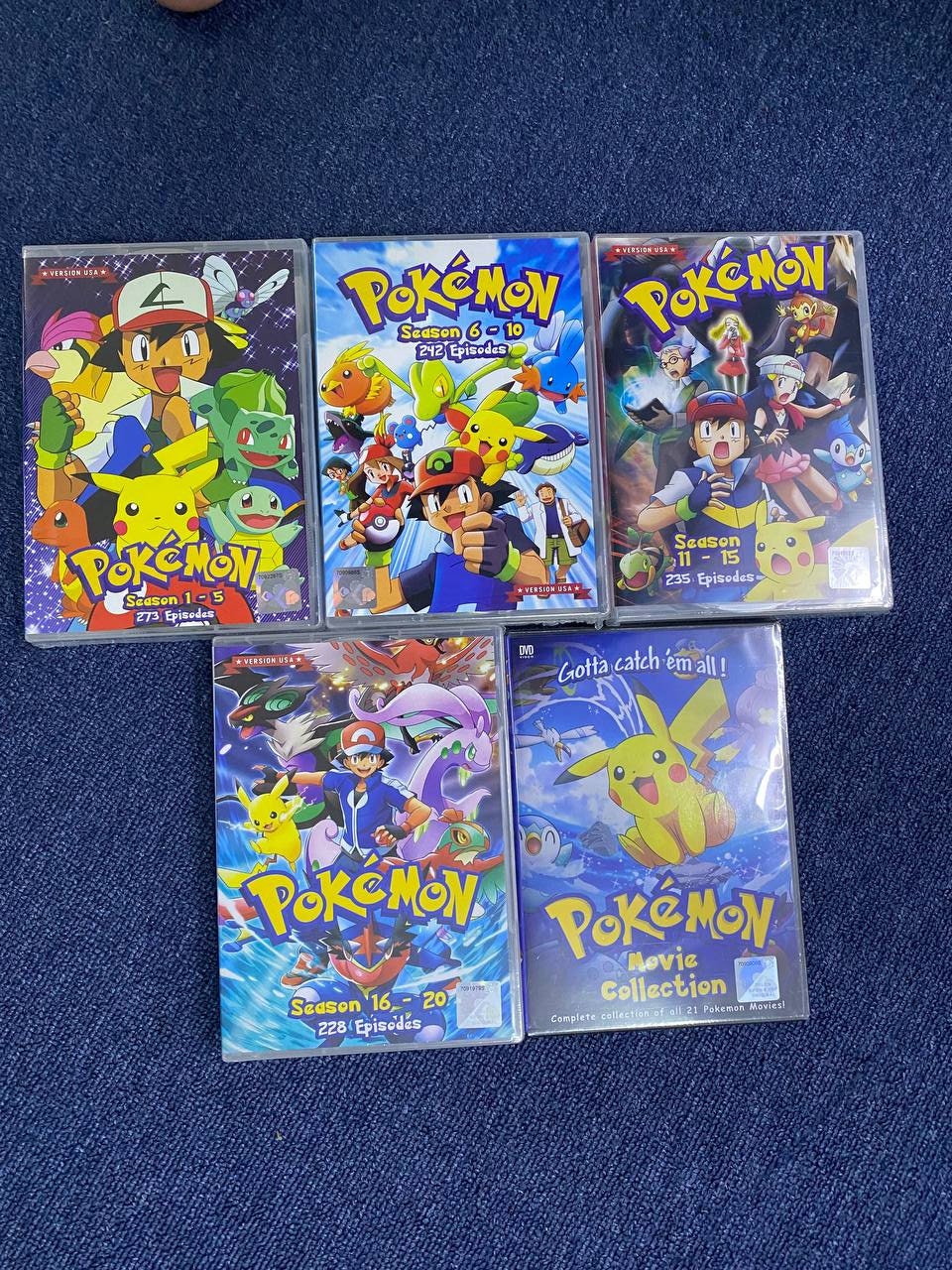 DVD Pokemon Complete TV Series Sea 16-20 VERSION USA 228 Episode English  Dubbed