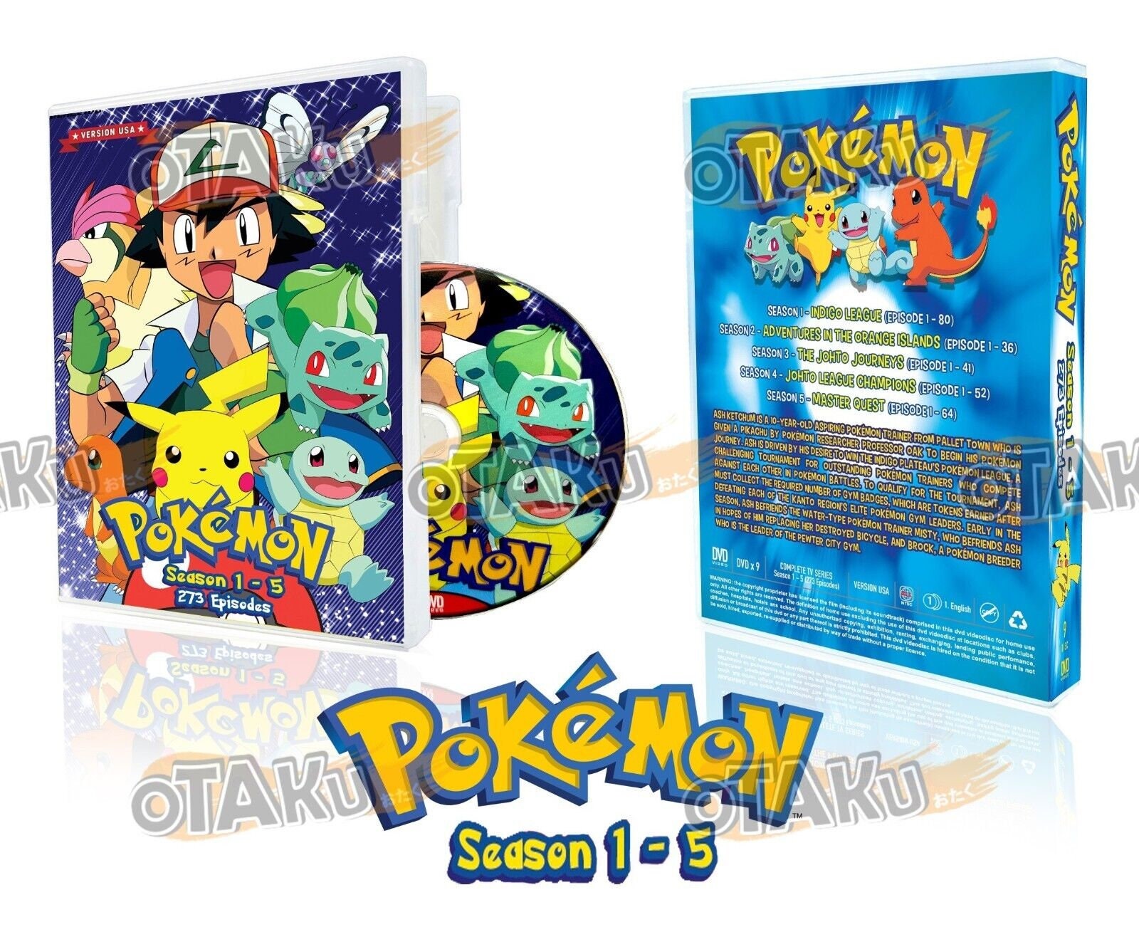 *ANIME* DVD POKEMON SEASON 6-10 VOL.1-242 END ENGLISH DUBBED REGION ALL