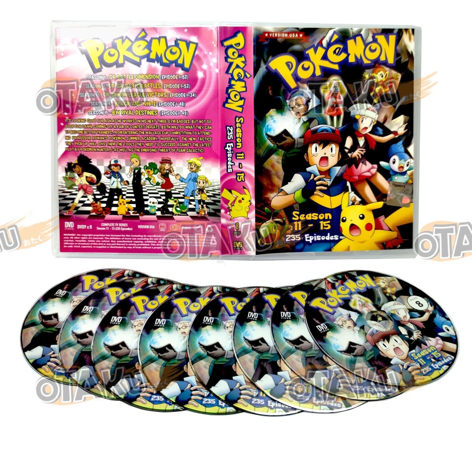 DVD Pokemon Season 1-5 Complete TV Series English Dubbed Anime NEW