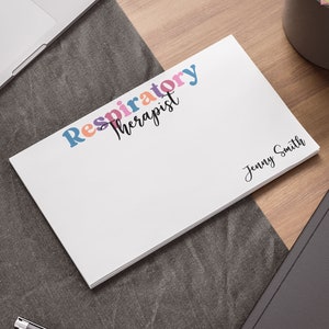 Personalized Respiratory Therapist Post it note custom Respiratory therapist notepad therapist stationary custom respiratory therapist gift