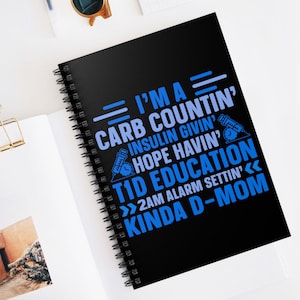 Trotse moeder van een T1D Warrior Diabetes Type 1 diabetische moeder tracking notebook diabetische spiraal dagboek diabetische moeder cadeau T1D tracker diabetes