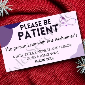 Canva Template Alzheimers Card Editable Digital Download Alzheimers Awareness Dementia Business ...