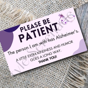Canva Template Alzheimers Card Editable Digital Download Alzheimers Awareness Dementia Business ...