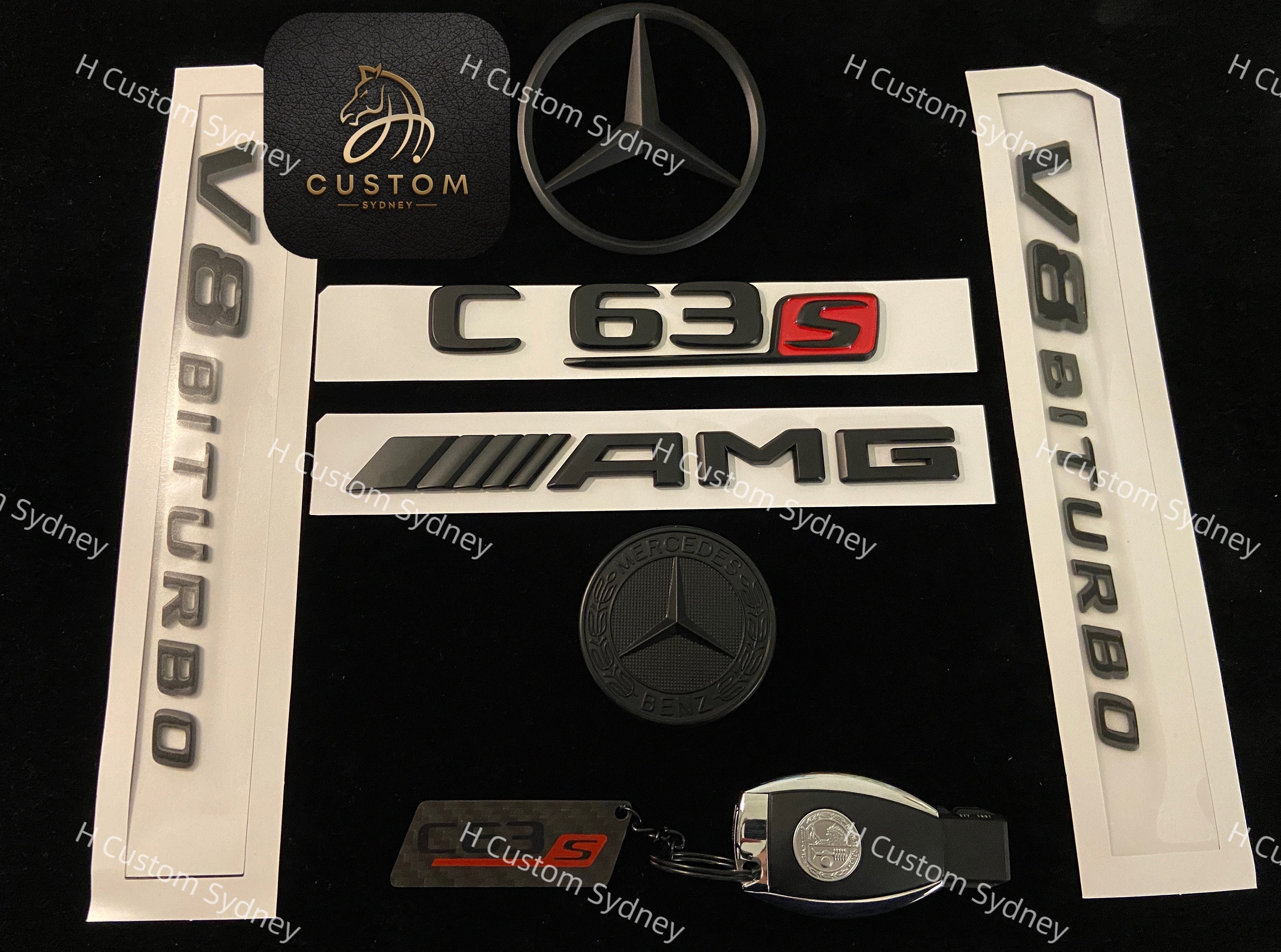 C63S マットブラック バッジ エンブレム パッケージ W205 C205 S205 