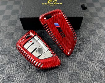 M2 Genuine Carbon Fiber Keyring Key Fob Cover For BMW New M2 G87 2023-2024 Custom Made