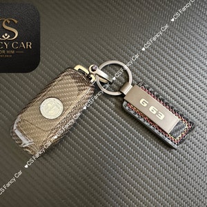 G63 Premium Genuine Carbon Fiber Key Fob Cover Case Fit For Mercedes G63 2019-2023 Custom Made Exclusive Gift