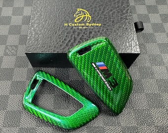 M3 M4 M5 M8 X3M X4M X5M X6M Competition Premium Genuine Fiber Key Fob Cover Case Custom Made Exclusive Gift