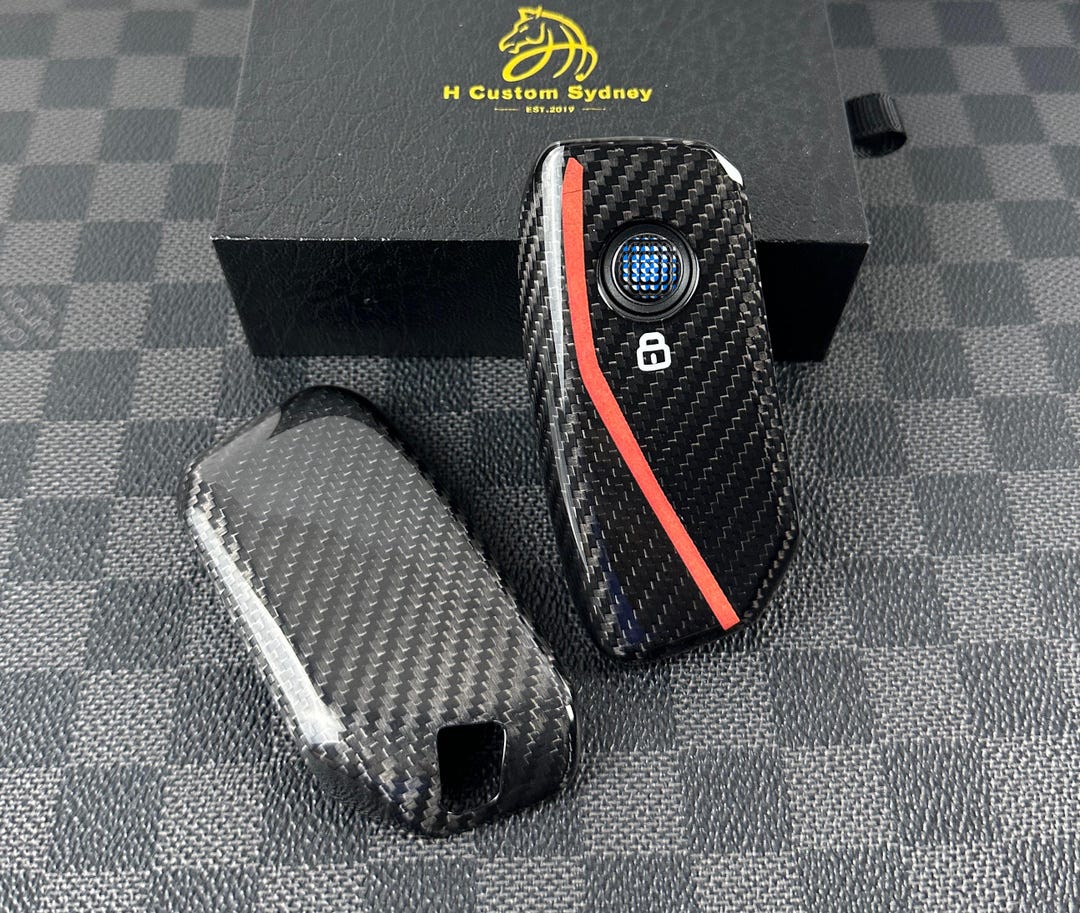 Fiber Key Premium Genuine Carbon Fiber Key Fob Cover for BMW I5 I7 Ix XM New ...