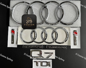 Chrome Q7 TDI Badges Package For Audi Q7 Sline 4M Models