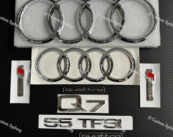 Chrome Q7 55TFSI Badges Package For Audi Q7 55TFSI Sline 4M Models
