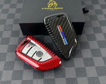 M Performance Edition Premium Fiber Key Fob Cover For BMW M Performance Models Custom Made Exclusive Gift