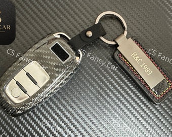 RS4 RS5 RS6 RS7 Premium Genuine Fiber Key Fob Cover Case Fit For Audi RS4 RS5 RS6 RS7 Old Model Custom Made Exclusive Gift
