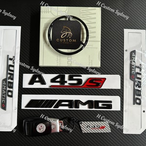 A45S Gloss Black Full Badges Emblems Package For W177 Exclusive Pack