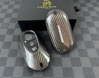 Premium Carbon Fiber Key Fob Cover For Mercedes AMG New c glc e s Class W206 X254 W223 X290 EQE EQS C236 W214 E Performance Edition
