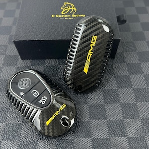 Premium Carbon Fiber Key Fob Cover For Mercedes AMG New c glc e s Class W206 X254 W223 EQE EQS C236 W214 CLe Exclusive Made