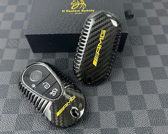 Premium-Carbon-Faser-Schlüssel-Fob-Abdeckung für Mercedes-AMG Neue Klasse W206 X254 W223 Eqe Eqs C236 W214 CLe Exclusive Made