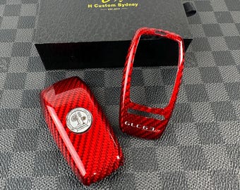 GLC63S Style Premium Fiber Key Fob Cover Set Fit For Mercedes AMG GLC63S X253 C253 Model Custom Made Exclusive Gift
