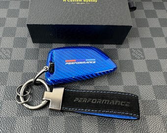 M Performance Edition Premium Fiber Key Fob Cover For BMW M Performance Models Custom Made Exclusive Gift