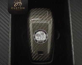 Premium Genuine Carbon Fiber Key Fob Cover Case For Mercedes AMG A35 CLA35 GLB35 GLA35 GLC43 C43 GLE53 E53 Custom Made Exclusive Gift