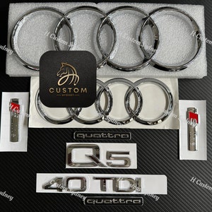 Q5 Chrome Badges Package For Audi Q5 40TDI Model 2018-2024