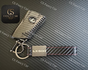 LX600 Genuine Carbon Fiber Keyring Key Fob Cover For Lexus LX600 Model Custom Made Exclusive Gift