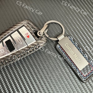 Personalized M3 M4 M5 M8 Competition Premium Genuine Carbon Fiber Key Fob Cover Case Custom Made Exclusive Gift