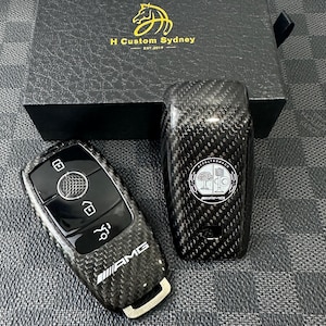 Luxury Genuine Carbon Fiber Key Cover Case For Mercedes AMG Model A C E CLA GLC gle gls Class Custom Made Limited Edition