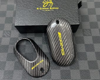 Premium Carbon Fiber Key Fob Cover For Mercedes AMG New c glc e s Class W206 X254 W223 EQE EQS C236 W214 CLe Exclusive Made