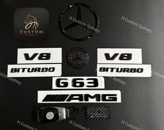 Exclusief pakket G63-badges in glanzend zwart voor Mercedes G63 AMG W463 W464 2013-2025-modellen: