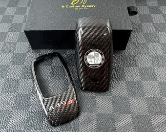 Premium Genuine Carbon Fiber Key Cover Case For Mercedes AMG A45S W177 Custom Made
