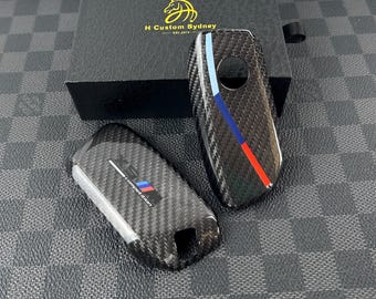 Premium Genuine Carbon Fiber Key Fob Cover Case For BMW New X5M X6M Competition XM New Generation Key Exclusive Made