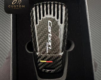 Genuine Carbon Fiber Key Fob Cover Case For Audi RS4 RS5 S4 S5 S7 SQ5 SQ7 TTRS R8 Carbon Edition