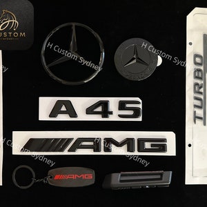 Gloss Black A45 Badges Package For Mercedes AMG A45 W176 Exclusive Pack