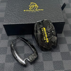 Premium Forged Carbon Fiber AMG Key Fob Cover Pack For Mercedes A CLA C GLC gle gls Old Model key Exclusive Edition One