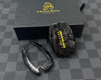 Premium Forged Carbon Fiber AMG Key Fob Cover Pack For Mercedes A CLA C GLC gle gls Old Model key Exclusive Edition One