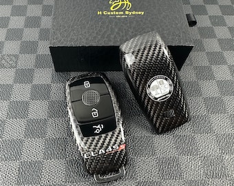 Premium Genuine Carbon Fiber Key Cover Case For Mercedes AMG CLA45S C118  Custom Made
