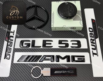 GLE53 Gloss Black Badges Emblems Package For Mercedes GLE53 V167 Wagon C167 Coupe 2024+ Exclusive Night Edition