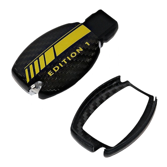 Cover per Chiave Auto, 3 Pezzi Custodia per Chiave Auto in Fibra di Carbonio Cover per Chiave Auto Adatta per /Macan/ (nero