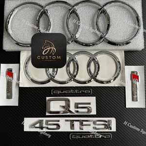 Q5 Chrome Badges Package For Audi Q5 45TFSI Model 2018-2024