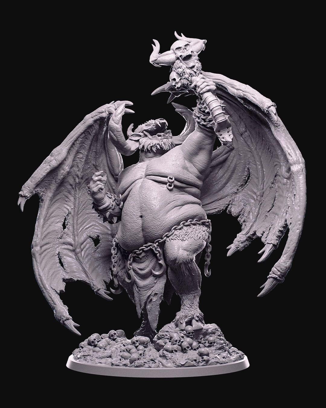 Orcus, The Lord Of Bones - STLFLIX - DnD - Fantasy RPG miniature - 3D Printed - Role Playing - Tabletop - Display Figurine - Demons
