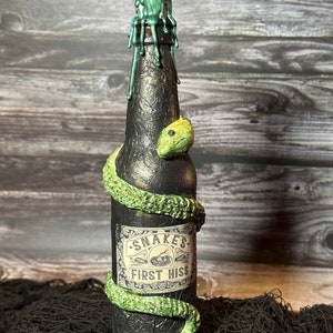 Snake’s First Hiss Potion Bottle—Witchy Halloween Decor