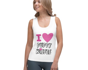 I Love Puppy Kisses Sublimation Cut & Sew Tank Top