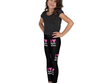 I Love Puppy Kisses Kid's Leggings