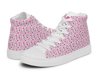 Puppy Kisses Women’s high top canvas shoes